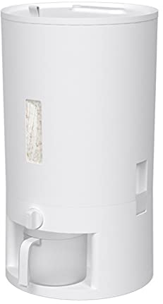 Froulaland Récipient distributeur de riz de 20 l - Boîte de rangement hermetique pour haricots de céréales - 10 kg - Seau à riz domestique avec verre doseur - Gardez-le frais