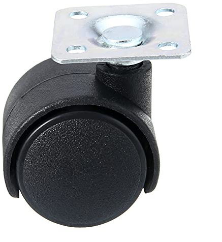 Lenkrollen-Set mit Drehplatte, 30 mm, Nylon, für Stuhl, Tischrolle, Ersatzrollen für Industriemöbel, robuste Rollen