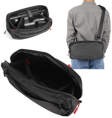 Tragetasche für Steam Deck für ASUS ROG Ally, Tragbare Aufbewahrungstasche, Schützende Umhängetasche mit Taschen, Passend für Konsole, Netzteil, Dock, für Reisen