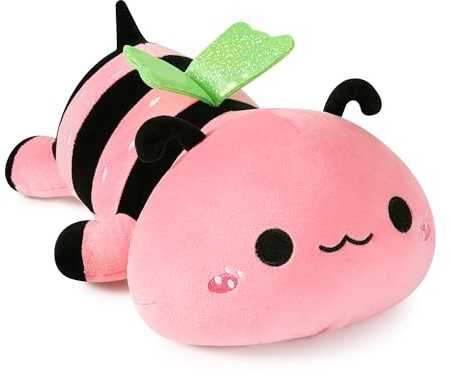 shownicer Plüschtier Biene Kuscheltier Stofftier Kawaii Biene Plüsch, Biene Plüschkissen Spielzeug, Biene Wurfkissen, Schmusetier Geschenk für Kinder Mädchen 12+ Jahre (Rosa, 30cm)