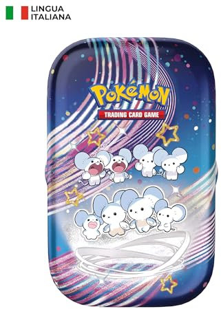 Pokémon- Mini boîte de Collection (Maushold) de l'expansion Scarlatto et Violetto – Destinée de Paldea du JCC (2 boosters, 1 Feuille d'autocollants et 1 Carte illustrée), Ed. en Italien, 210-60454