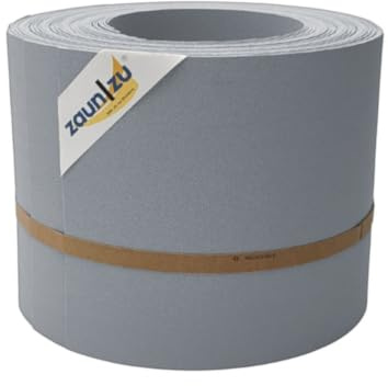 zaun|zu® Premium 10x Einzelstreifen | Sichtschutzstreifen PP für Doppelstabmatten UV-beständiger Sichtschutz | Zaunblende | Made in Germany | leichte Montage Fenstergrau,10x 2,55m