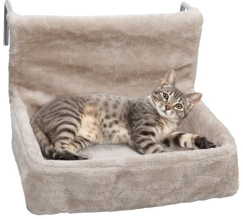 Navaris Hamac radiateur Chat - Sac Confort en Polaire Peluche de radiateur pour Chaton Chat 6 kg Max. - Lit Panier Doux à Suspendre pour Hiver été