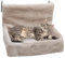 Navaris Katzenbett Heizung - Heizungsliege Katze - Katzen Heizungsliege - Katzenliege Heizung - Katzenkorb Heizung - Für Katzen bis 15 kg - Katzenhängematte Heizung - Beige