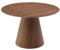 Vente-unique - Table à Manger Ronde 4 Personnes placage Noyer - Naturel foncé - ANTALIZA