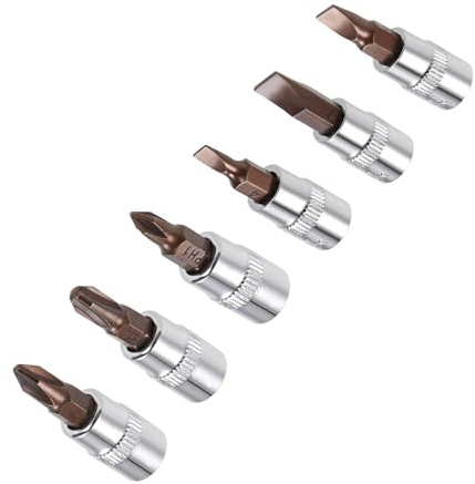 CoCud Phillips/Slotted Bit-Steckschlüssel-Set 1/4-Antrieb S2-Stahl | #1-#3 FD4-FD7 Bit, CR-V-Steckdose, wärmebehandelte, Für Befestigungselemente
