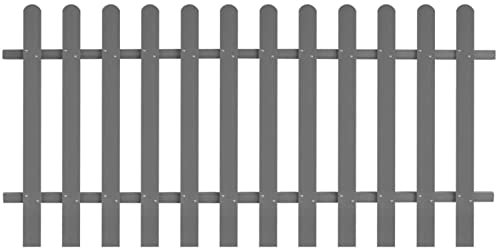 Rantry Lattenzaun Holzzaun Gartenzaun Zaun VorGartenzaun Zaun Friesenzaun Zaunlatte Zierzaun Zaun Zaunlatte Gartenzaun Zaun WPC Grau 200x100 cm