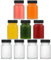 Glass Shot Bottles 60ml, 9pcs 2oz Glass Juice Bottles with Lids, Reusable Small Clear Glass Ginger Bottles with Lids, Wide Mouth Leakproof Mini Glass Bottles for Drinking Dishwasher and Freezer Safe