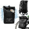 LEONARDINO Loreley® Natur am Mittelrhein – NEUAUFLAGE – 4 in 1 Fahrradtasche Rucksack und Umhängetasche – 23 Liter Groß und Wasserdicht mit Reflektoren (Schwarz)
