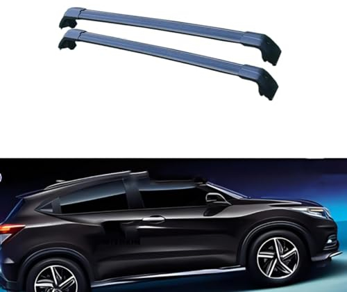 Zyfwzc 2 Stück/Dachträger für H-onda HR-V HRV X-RV Vezel 2015-2021,Querträger für Gepäck,Auto-Dachträger aus Aluminiumlegierung,C-Black