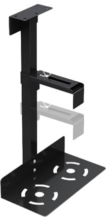Huayeex CPU Under Desk Mount Bracket | CPU Desktop Computer Holder,360 Degree Adjustable Wall And Under Desk Computer Holder, Holds Up To 66lbs