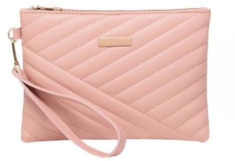 EIH Pochettes et Clutches Femme,Pochette Femme,Pochette Sac a Main Femme,Pochette Mariage,Sac de Soirée Pochette Femme,Pochette,Compatible Téléphone Portable,21 x 15 CM,Rose
