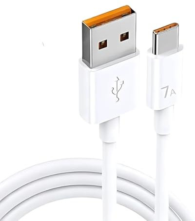 7A USB C Charger Cable 100W Fast Charging, Type C to USB A Charger for Samsung Galaxy S21, S24 Ultra, Huawei, Pixel, Android Phones, Long Durable Cable for Fast Charge and Data Transfer