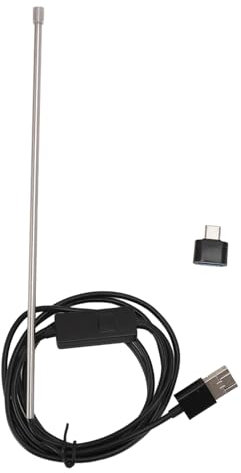 Sunicon 3-in-1-Industrie-Endoskop, 1,5 m IP67 wasserdichte Inspektionskamera Typ C Micro-USB-Endoskop mit 6 LED-Leuchten für Android-Telefon-Tablet-Gerät (3.9MM)