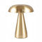 Hryx Lampe Champignon，Lumière Champignon Doré，Lampe De Table Rechargeable pour Bureau De Chambre À Coucher，veilleuse À Gradation Tactile avec Fonction De Lampe De Bureau,Gold