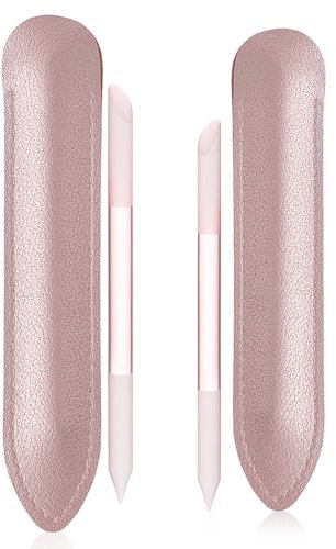Cuticle Pusher - Lima per unghie in vetro, 2 pezzi, per cuticole e unghie