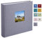 1DOT2 Leinen Fotoalbum Groß, Fotobuch zum Selbstgestalten und Einkleben im Format 30x30.5 cm hat 120 säurefreien weisse Seiten (200g/m²), Perfekt für Baby,Hochzeits,kinder, Grau