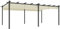 Outsunny Pergola Jardin Exterieur pergola Aluminium 3,6 x 6 m coulissante rétractable pour terrasse Structure en Aluminium + Toile Polyester - Beige