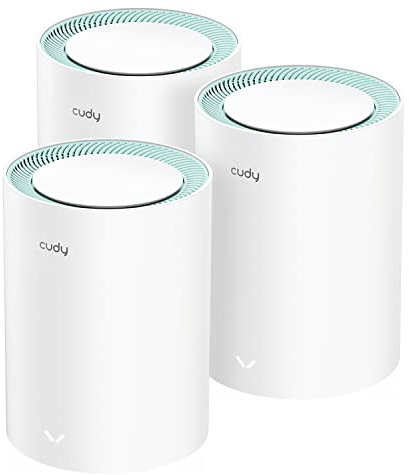 Cudy Dual Band AX1500 WiFi 6 Mesh Wi-Fi System, Replaces Routers and Extenders, Covers up to 2500 sq.ft., 3 Gigabit Ports per Unit, Supports Ethernet Backhaul, M1500 3-Pack