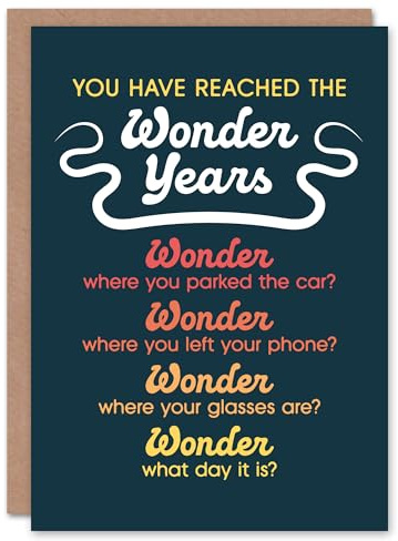 Artery8 Reached The Wonder Years Funny Old Age Joke Birthday Card
