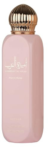 Lattafa Asdaaf Ameerat Al Arab Prive Rose – Fruity, Floral, Musky, Sweet – All Over Spray Long-Lasting Fragrance for Women, 5.07 Ounce / 150 ml