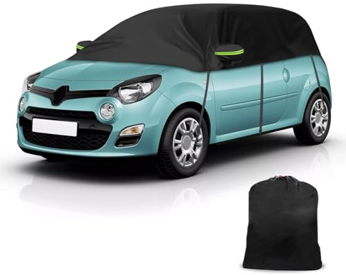 Opaltool Halbgarage Kompatibel mit Renault Twingo 1993-2024 | mit Verstellbaren Haken, Reflektierendem Streifen und Ohrkappen, Wasserdichtigkeit, Schutz vor Staub, Eis und Schnee