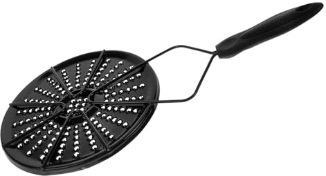 Veemoon 1pièce Plaque Diffuseur de Chaleur Émaillée Noire pour Cuisson Induction et Gaz Répartiteur de Chaleur Protège-plaque Multifonction pour Mijoter Réchauffer et Décongeler