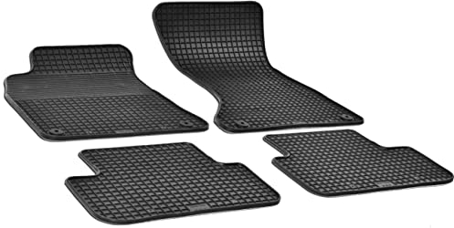 Walser DirtGuard Gummi Fussmatten Auto für Audi A4 08/2007-05/2016, Audi A5 Sportback 07/2007-01/2017, 100% passgenaue Auto Fußmatten, robuste Universal Fußmatte Auto, Gummimatten Auto