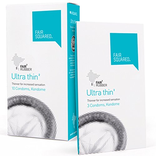Fair Squared Ultra Thin, extra dünne Fair Trade Kondome, vegan und klimaneutral, 1 x 100 Stück