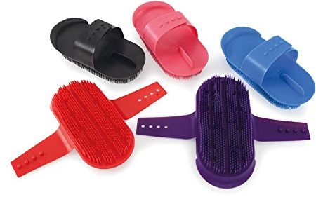 PLASTIC CURRY COMB HORSE EQUESTRIAN GROOMING TIDYING CLEANING STABLE YARD [BABYPNK] [ONE SIZE]