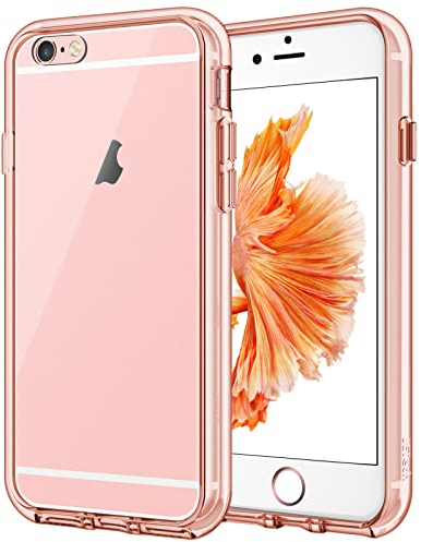 JETech Case for iPhone 6 Plus and iPhone 6s Plus 5.5-Inch, Non-Yellowing Shockproof Phone Bumper Cover, Anti-Scratch Clear Back (Rose Gold)