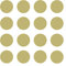 Winhappyhome Pseudo Gold Material Runder Punkt Wand Aufkleber für Schlafzimmer Wohnzimmer Hintergrund Entfernbare Dekor Abziehbilder (17cm, 18pcs)