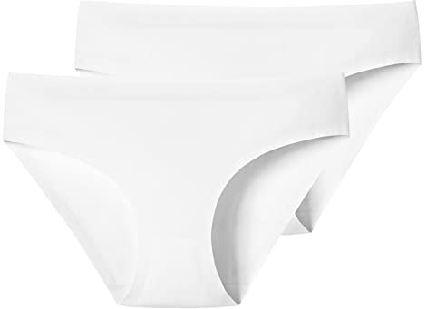 Schiesser Damen Slip Invisible Cotton 2er Pack, Größe:36, Farbe:Weiß (100)