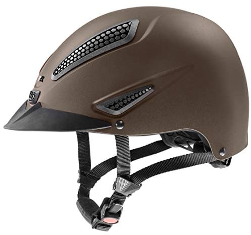 uvex perfexxion II - robuster Reithelm für Damen und Herren - individuelle Größenanpassung - optimale Belüftung - Brown matt - 52-55 cm