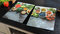 Kesper, 36643, Multi-Glasschneideplatte/Herdabdeckplatte, 2.-TLG, Healthy Kitchen, ESG-Glas, nahezu unzerbrechlich, passend für Kochfelder mit 80 cm Breite, 50 x 38,5 x 0,5cm, Fußhöhe 3mm