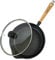 Oakfire Gusseisenpfanne 28cm mit Deckel - Eisenpfanne für Induktion - Robuste Pfanne aus Gusseisen - Gusspfanne für Grill zum Braten & Schmoren - Cast Iron Pan für perfektes Steak
