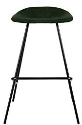 Tenzo TED Set 2 er-Ser barhocker aus grünem Manchester Stoff, barstühle, Masse: H73 x B42 x T48 x SH73 cm