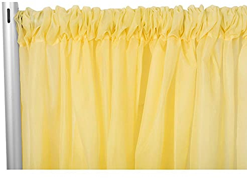 SARO LIFESTYLE CV Linens bkdp_10 Voile-Vorhang, schwer entflammbar, 305 cm x 300 cm, Kanariengelb, 1 Stück