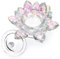 BTSKY Plato de flor de loto de cristal colorido con tapa