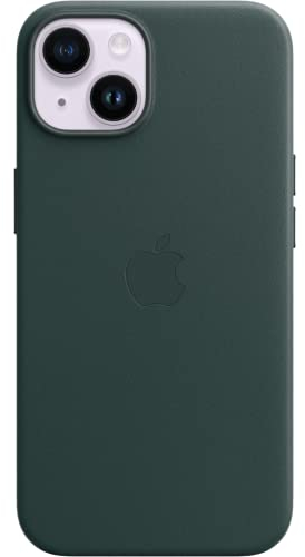 Apple iPhone 14 Leder Case mit MagSafe - Waldgrün 