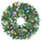 Weihnachtskranz LED Türkranz Weihnachten Beleuchtet Timer Adventskranz Mit Kunstschnee, Tannenzapfen, Beeren Ca. 40 cm Künstlicher Dekokranz Weihnachtskranz für Haustür Wand Fenster Party Dekoration