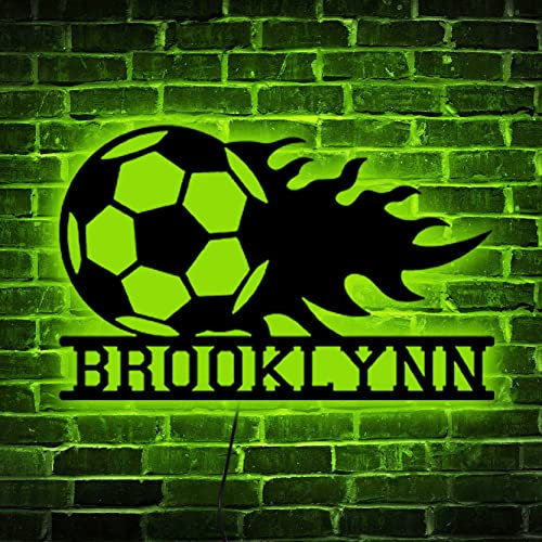soulglass Fußball Leuchtreklame, Fußball Leuchtreklame, Fußball LED Schild, Fußball Licht Schild, Fußball Wandkunst, Fußball Leuchtreklame, Fußball Neonlicht