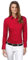 Vincenzo Boretti Camisa de Mujer, Corte Ligeramente más angosto, 100% algodón, Manga-Larga, Lisa, fácil de Planchar, Cuello Kent, Elegante y clásica Rojo 40