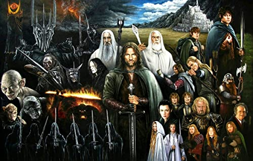 LORDOS 5D Diamond Painting for Adults, Diamond Painting Pictures, Herr der Ringe Diamond Painting for Children for DIY, Girls, Boys, Home Wall Decor, Indie Room Decor 50x70cm