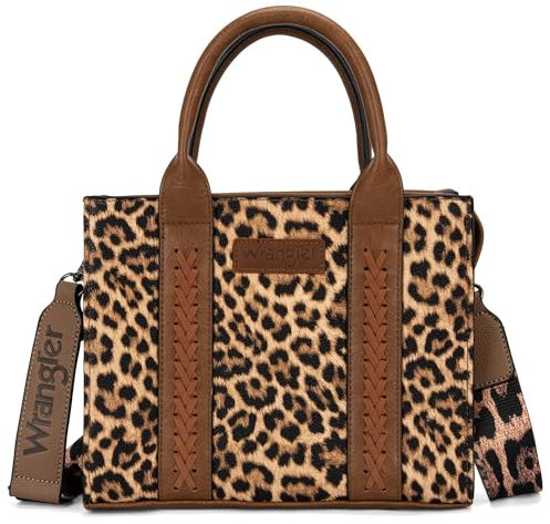 Wrangler SK-WG70-8120CLP Handtasche für Damen, mittelgroß, mit Tragegriff oben, Leoparden-/Gepardenmuster
