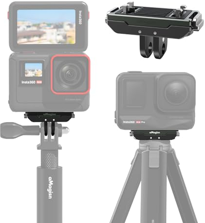 Honbobo Magnetic Quick Release Mount Adapter Accessories for Insta360 Ace Pro 2/Insta360 Ace Pro/Insta360 Ace/Insta360 X5, Metal Camera Mount
