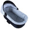 BABYLUX Nestchen für Kinderwagen Stubenwagen BABYWANNE + Matratze 2 Tlg Set Doppelseitig (W104 Velvet Grau)