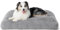 BEDSURE Flauschiges Hundebett Grosse Hunde - 104x74x8 cm Hundebett waschbar für große Hunde, rutschfeste Unterseite, plüsch Hundekissen Grosse Hunde, Hellgrau
