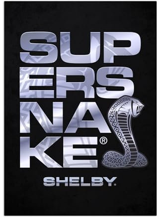 Displate Offiziell Caroll Shelby MetallPoster Magnetische Befestigung Inklusive Lizenziert Bilder Hochwertiges Poster Super Snake 45 cm x 32 cm