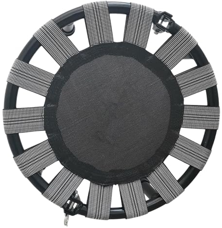 QSTDGVPW Mini Trampolin, Sprungbett, Klappbar, Rund, für Erwachsene und Kinder, Indoor- und Outdoor-Enthusiasten, Schwarz